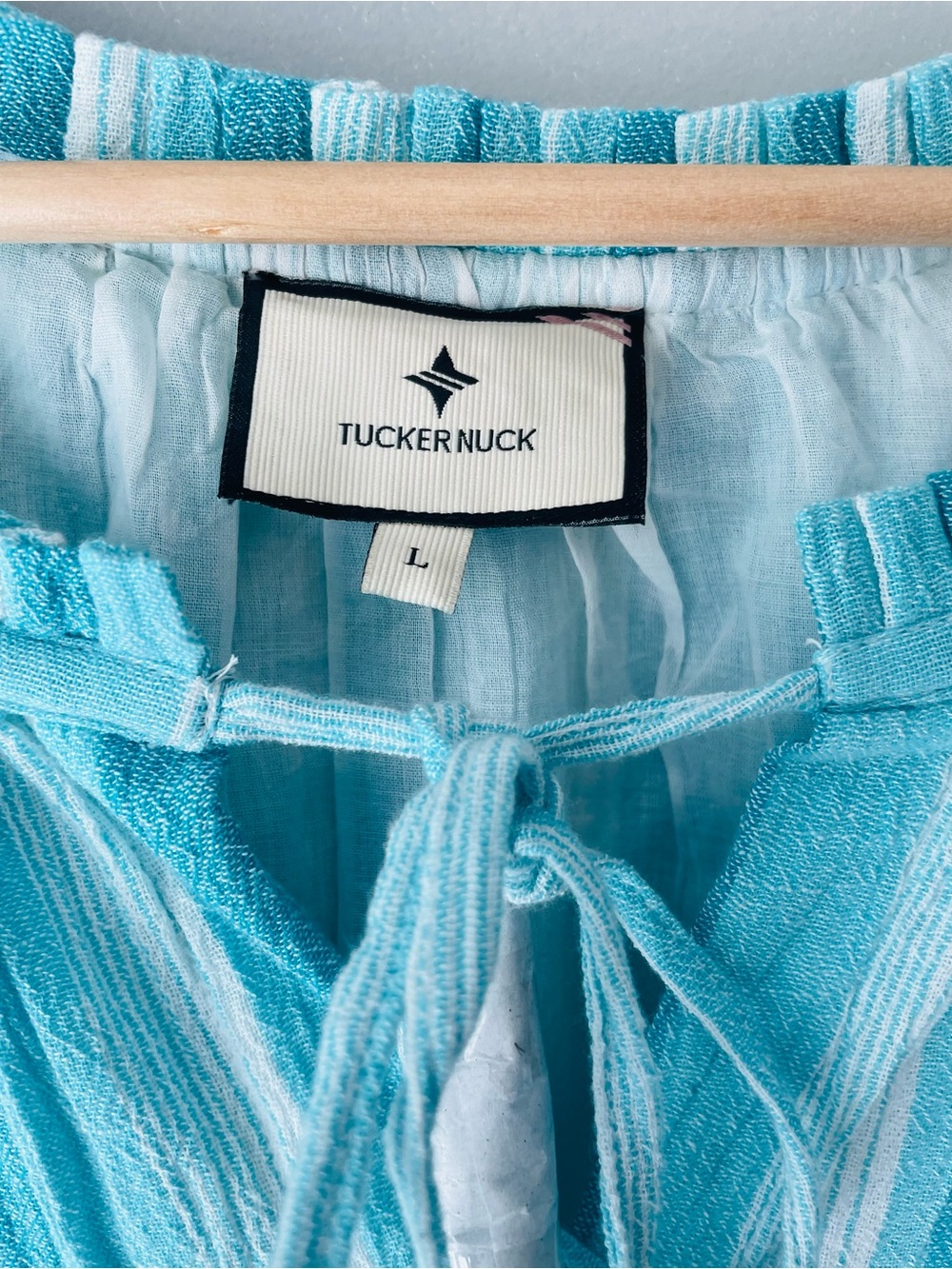 Tuckernuck Salty Paloma Aquamarine Striped Tiered Midi Dress NWOT - Picture 7 of 10